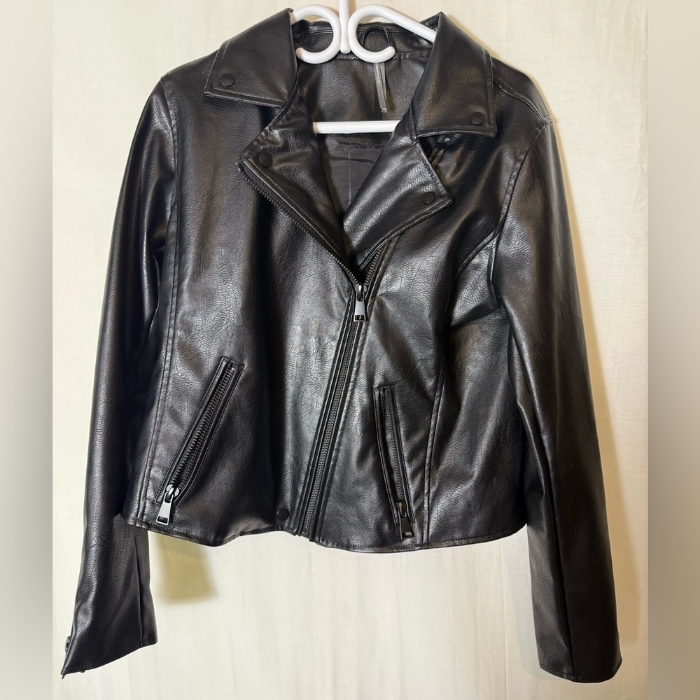 Women’s Anthropologie Moto Faux Jacket | Size Large